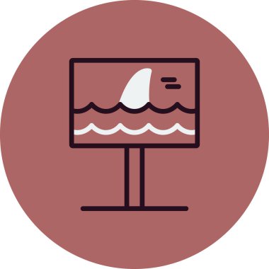 Köpekbalığı ikonu. vektör illüstrasyonu