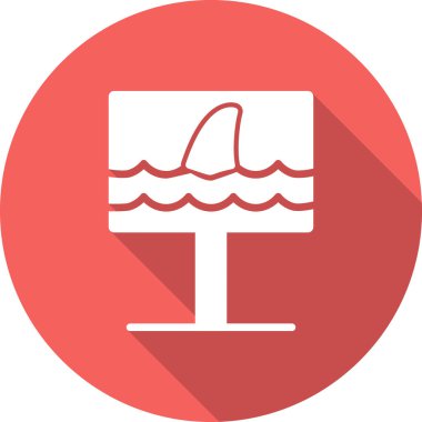 Köpekbalığı ikonu. vektör illüstrasyonu