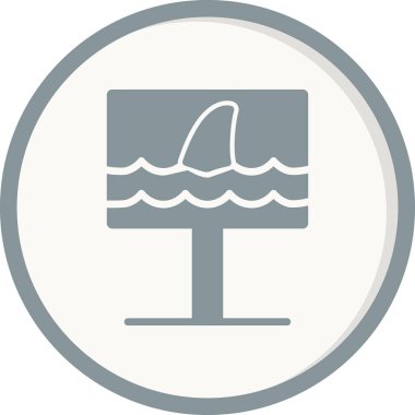 Köpekbalığı ikonu. vektör illüstrasyonu