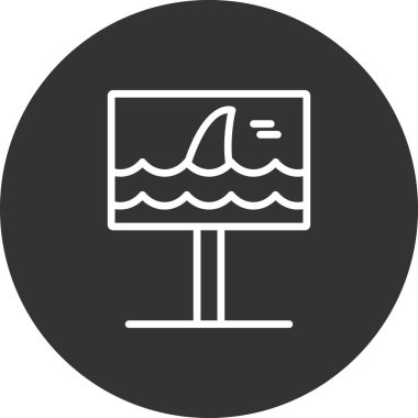 Modern Köpekbalığı simgesinin vektör çizimi