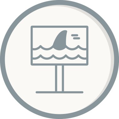 Modern Köpekbalığı simgesinin vektör çizimi