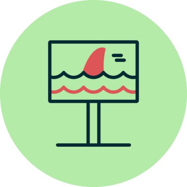 Modern Köpekbalığı simgesinin vektör çizimi