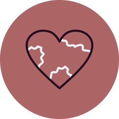 Kalp. Web simgesi basit illüstrasyon 