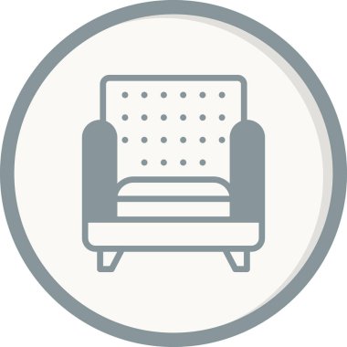 Kanepe. Web simgesi basit illüstrasyon