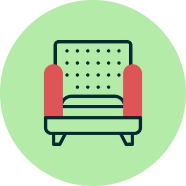 kanepe ikonu vektör illüstrasyonu