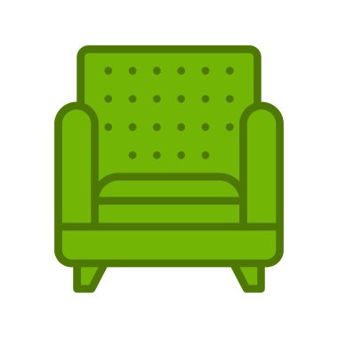 kanepe ikonu vektör illüstrasyonu