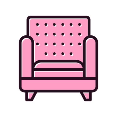 kanepe ikonu vektör illüstrasyonu