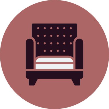 Kanepe. Web simgesi basit illüstrasyon