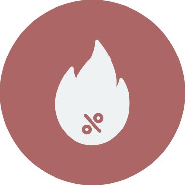 Bir ateş simgesinin vektör illüstrasyonu