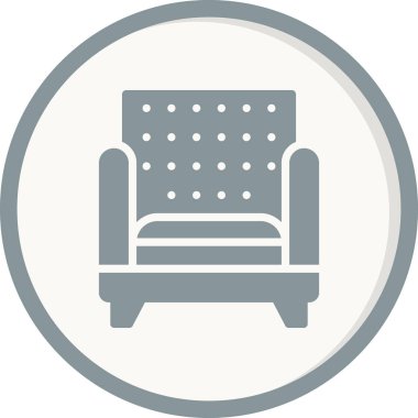 Kanepe. Web simgesi basit illüstrasyon