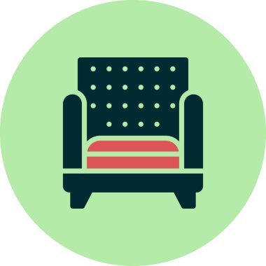 Kanepe. Web simgesi basit illüstrasyon