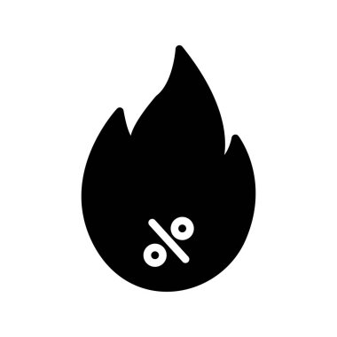 Beyaz arkaplanda izole edilmiş ateş simgesi vektörü, şeffaf işaret, çizgi ve vuruş ögeleri ana hat biçiminde