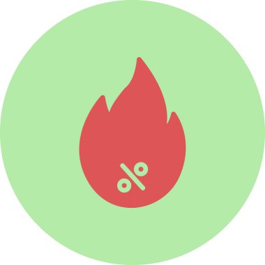 Bir ateş simgesinin vektör illüstrasyonu