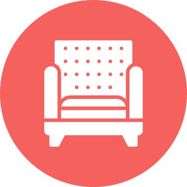 Kanepe. Web simgesi basit illüstrasyon