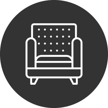 Kanepe. Web simgesi basit illüstrasyon