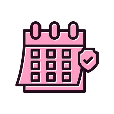 Takvim simgesi vektör illüstrasyonu