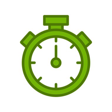 Stopwatch simgesi, düz vektör çizimi tasarımı