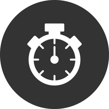 Stopwatch simgesi, düz vektör çizimi tasarımı