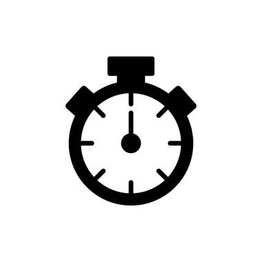 Stopwatch simgesi, düz vektör çizimi tasarımı