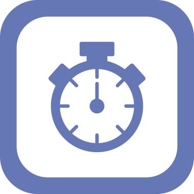 Stopwatch simgesi, düz vektör çizimi tasarımı