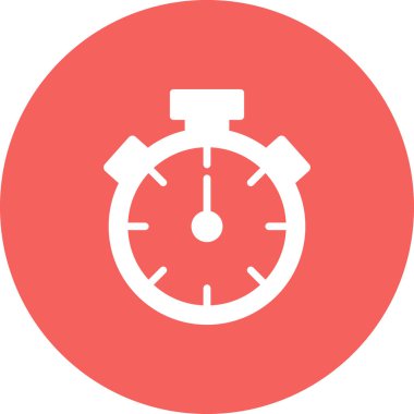 Stopwatch simgesi, düz vektör çizimi tasarımı