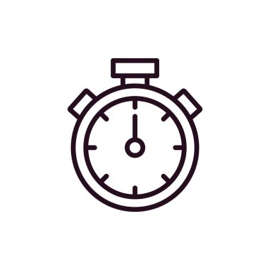 Stopwatch simgesi, düz vektör çizimi tasarımı