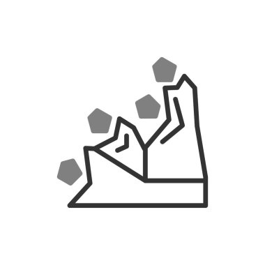 Heyelan simgesi, vektör, illüstrasyon