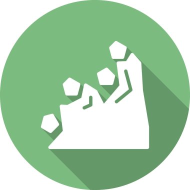 Heyelan simgesi, vektör, illüstrasyon