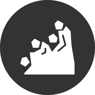 Heyelan simgesi, vektör, illüstrasyon