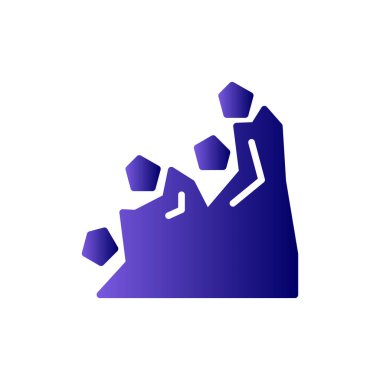 Heyelan simgesi, vektör, illüstrasyon