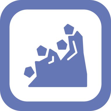 Heyelan simgesi, vektör, illüstrasyon