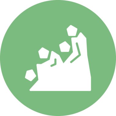 Heyelan simgesi, vektör, illüstrasyon
