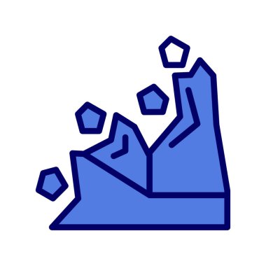 Heyelan simgesi, vektör, illüstrasyon