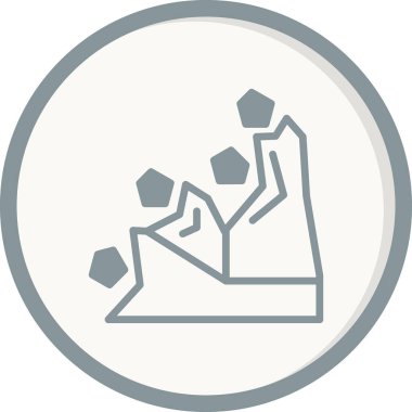 Heyelan simgesi, vektör, illüstrasyon