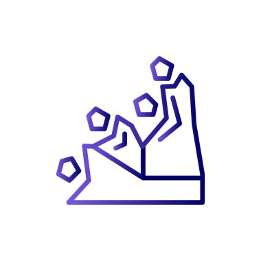 Heyelan simgesi, vektör, illüstrasyon