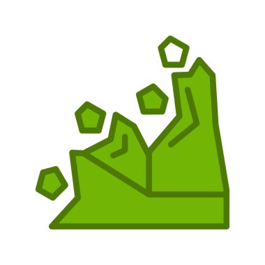 Heyelan simgesi, vektör, illüstrasyon