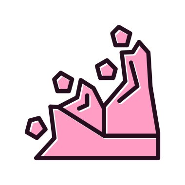 Heyelan simgesi, vektör, illüstrasyon