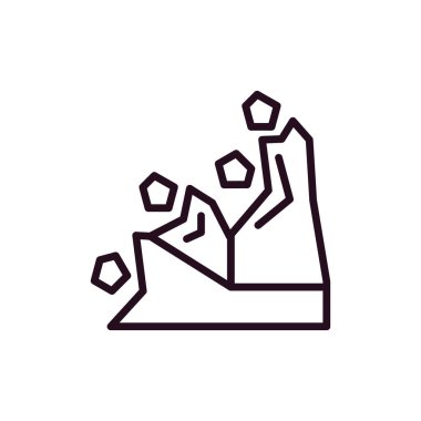 Heyelan simgesi, vektör, illüstrasyon