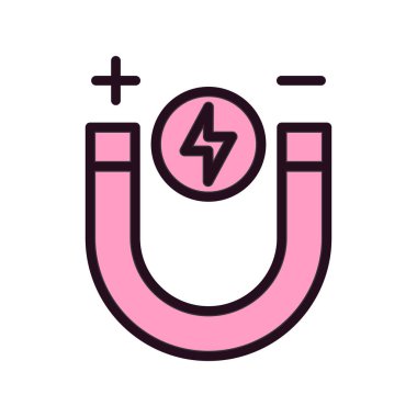 Mıknatıs Web simgesi vektör illüstrasyonu