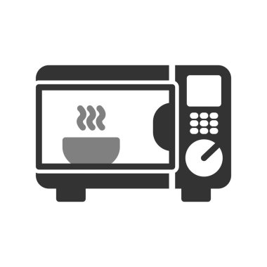 mikrodalga fırın ikonu vektörü. Mutfak aletleri imzası. izole edilmiş sembol çizimi