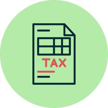 vergi vektörü ince çizgi simgesi 