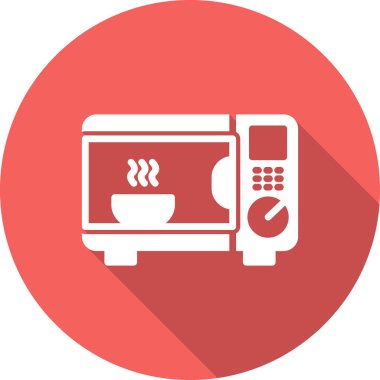 mikrodalga fırın ikonu vektörü. İnce çizgi işareti. izole edilmiş sınır sembolü çizimi