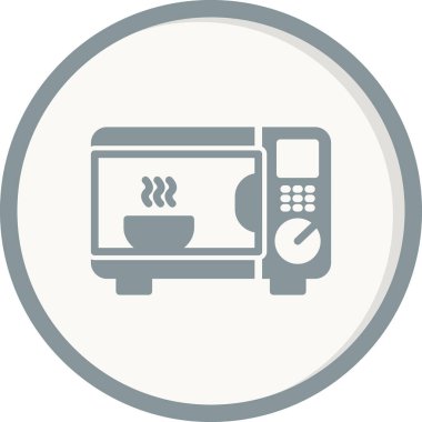 mikrodalga fırın ikonu vektörü. İnce çizgi işareti. izole edilmiş sınır sembolü çizimi