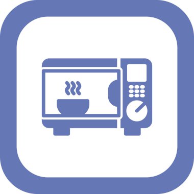 mikrodalga fırın ikonu vektörü. İnce çizgi işareti. izole edilmiş sınır sembolü çizimi