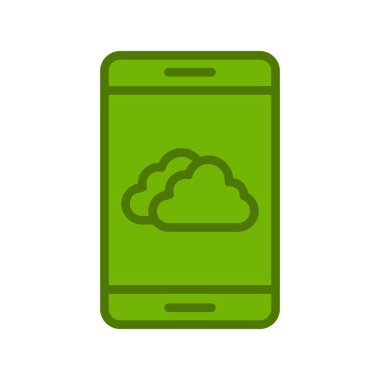 Cep telefonu simgesi, vektör illüstrasyonu 