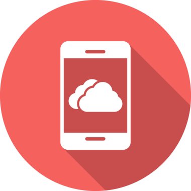 Cep telefonu simgesi, vektör illüstrasyonu 