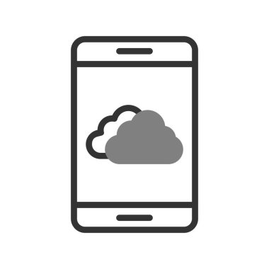 Cep telefonu simgesi, vektör illüstrasyonu 