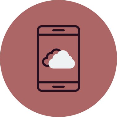 Cep telefonu simgesi, vektör illüstrasyonu 