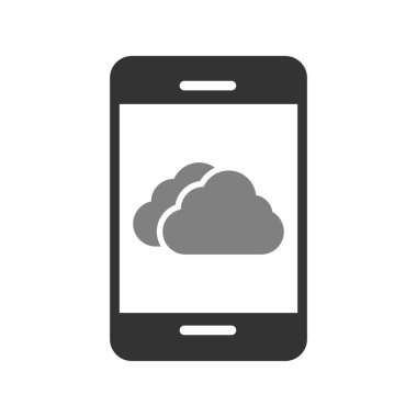 Cep telefonu simgesi, vektör illüstrasyonu 