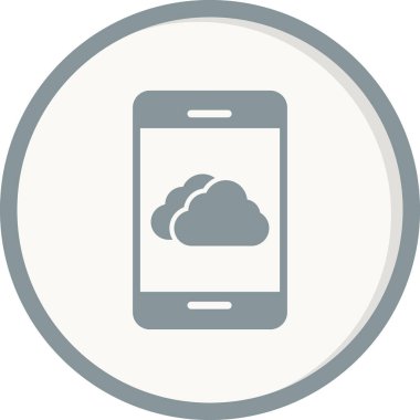 Cep telefonu simgesi, vektör illüstrasyonu 